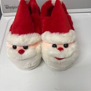 Santa Claus Plush Slippers - Red and White